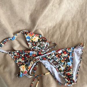 Hotkiss Floral Wrap-Top Bikini Set